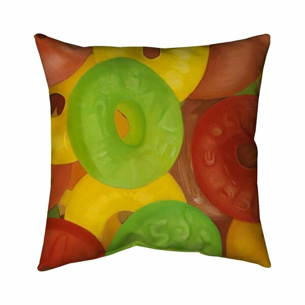 Begin Home Decor 20 x 20 in. Colorful Jujubes-Double Sided Print Indoor Pillow 5541-2020-GA55